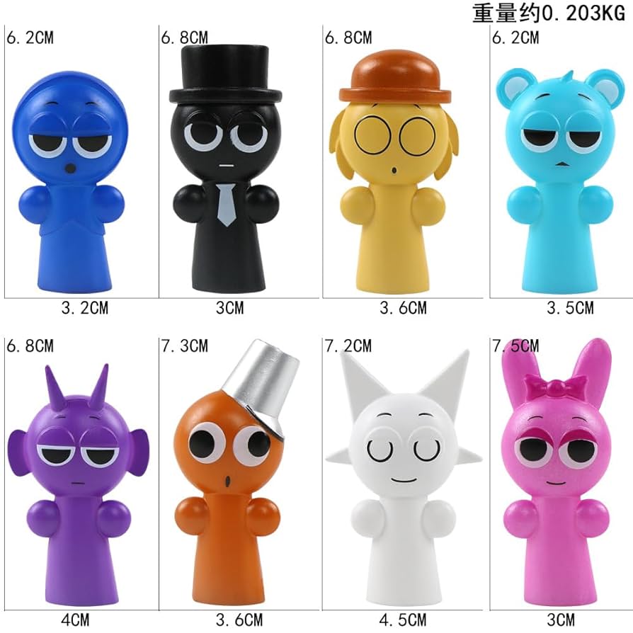 Amazon.co.jp: スプランキー Sprunki フィギュア 可愛い モデル装飾